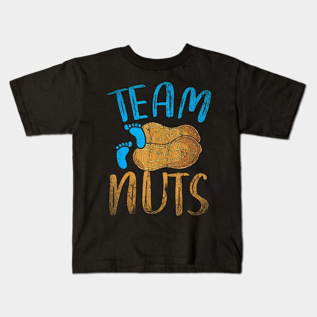 Baby Party Gender Reveal Party Team Nuts Funny Gender Reveal Kids T-Shirt by Mitsue Kersting